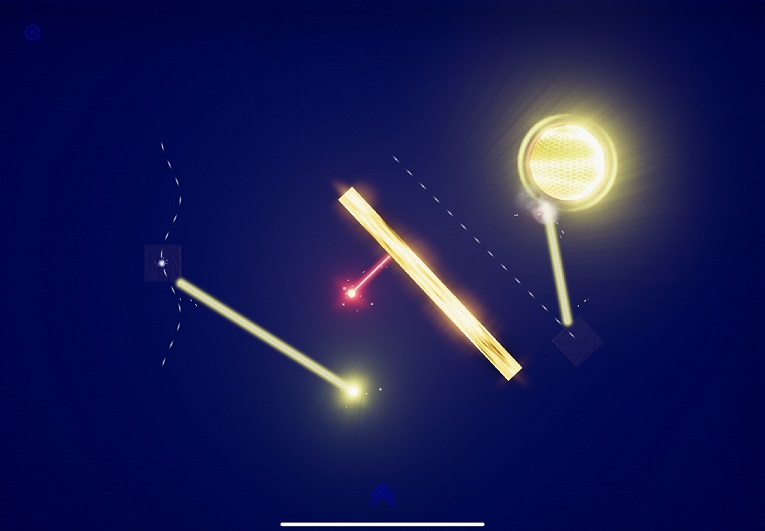 Brilliance gameplay screenshot - Transfer laser lights to other locations... you have one goal to reach the target