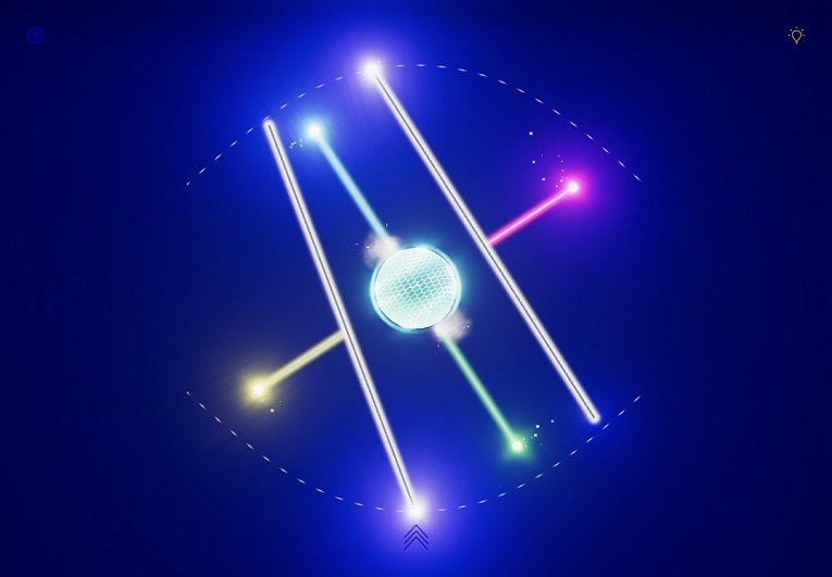 Brilliance gameplay screenshot - Block laser beams with special rays to achieve result