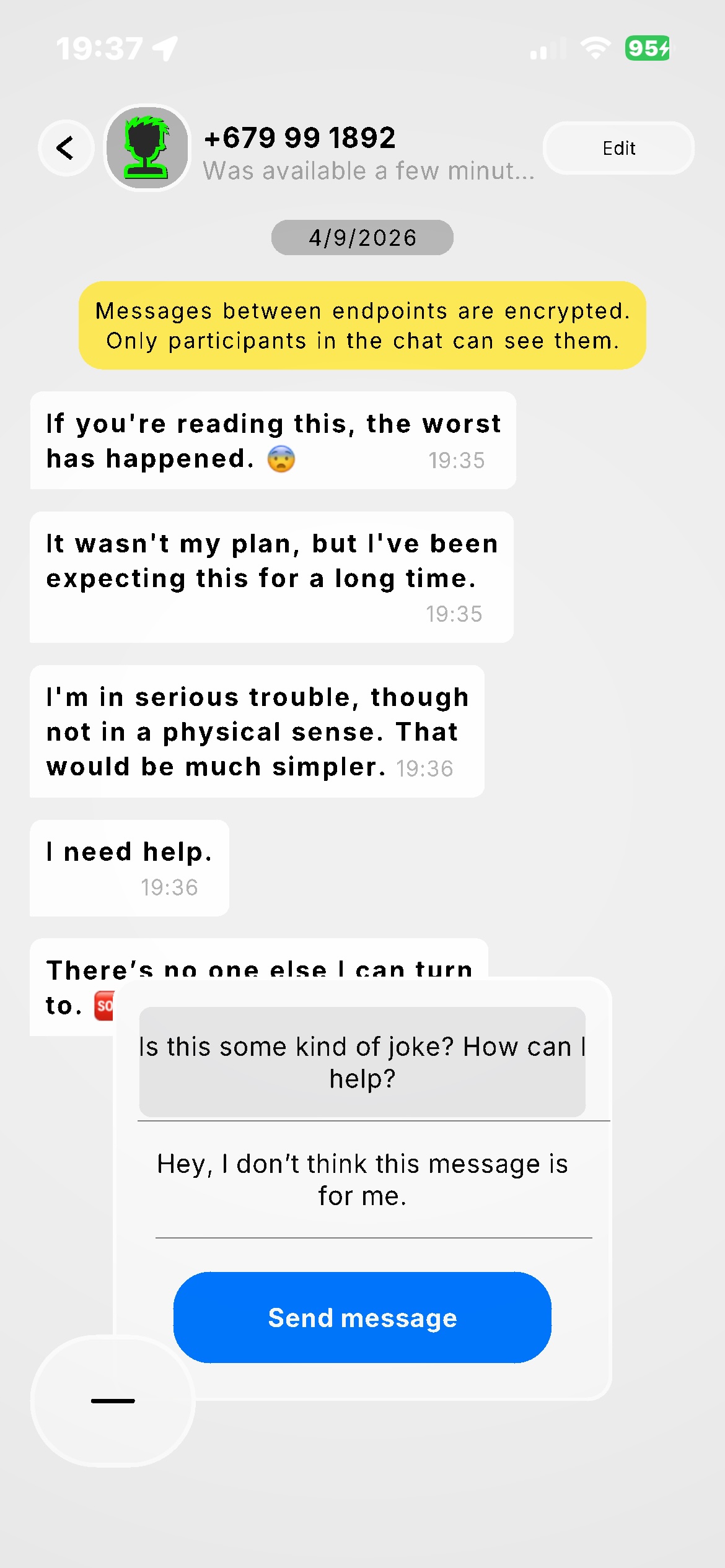 TheChat gameplay screenshot - Send Messages