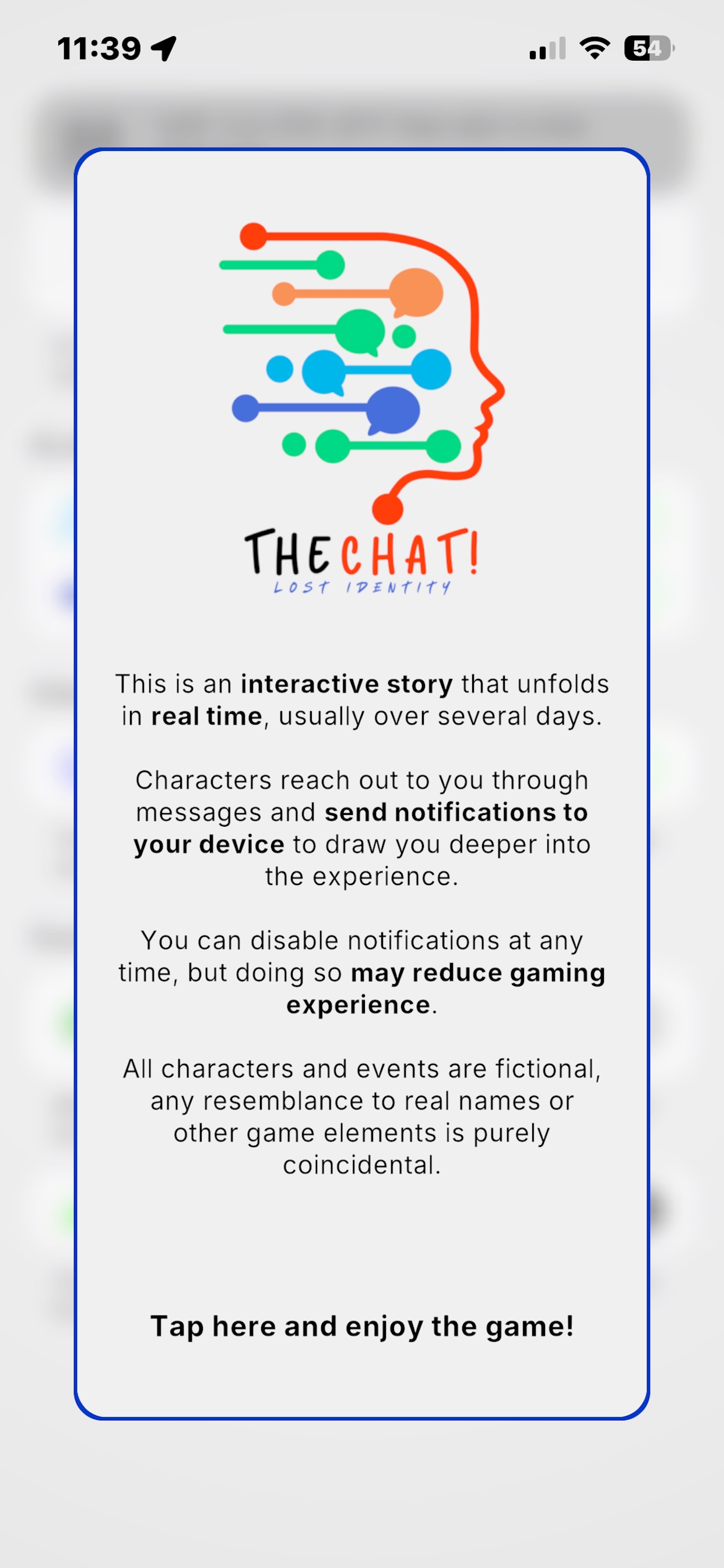 TheChat gameplay screenshot - Splash